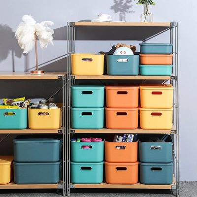 玩具收纳箱家用塑料收纳盒子衣服衣柜筐带盖零食客厅储物盒整理箱|ru