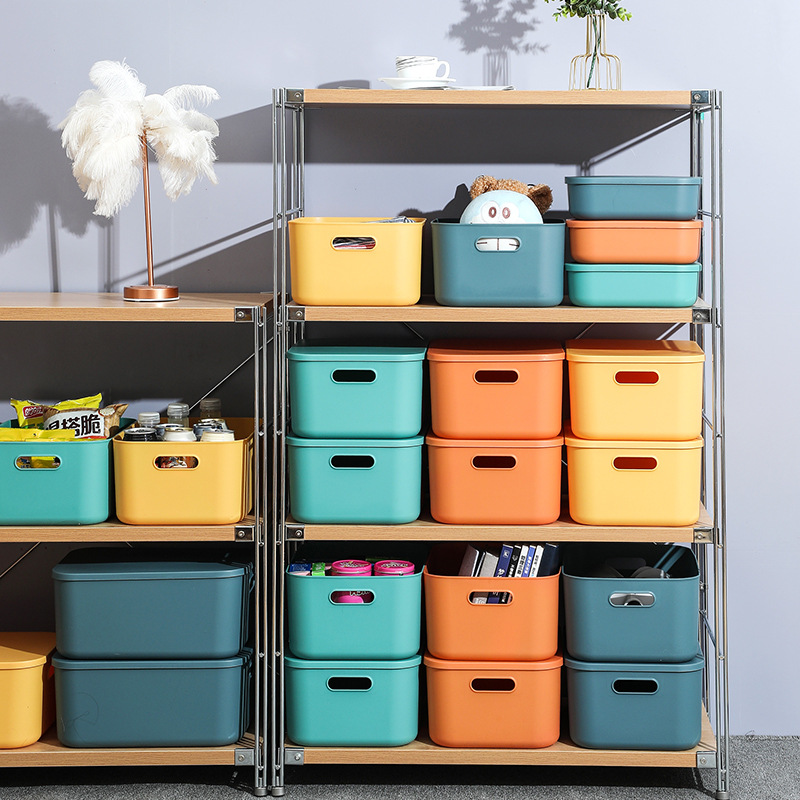 玩具收纳箱家用塑料收纳盒子衣服衣柜筐带盖零食客厅储物盒整理箱|ru