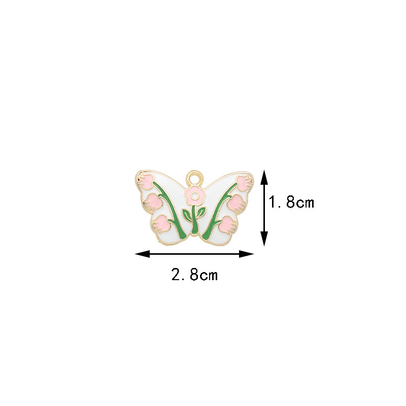10 Pièces/Paquet 22*18mm 27*18mm 28*18mm Alliage Papillon Moth Brillant Pendentif display picture 9