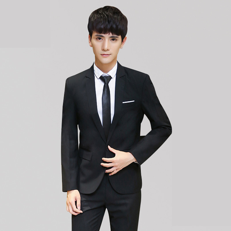 Suit suit Korean-style Men's Business Professional Formal Dress Best Man and Groom Wedding Dress Men's Three-piece Slim-fit Suit