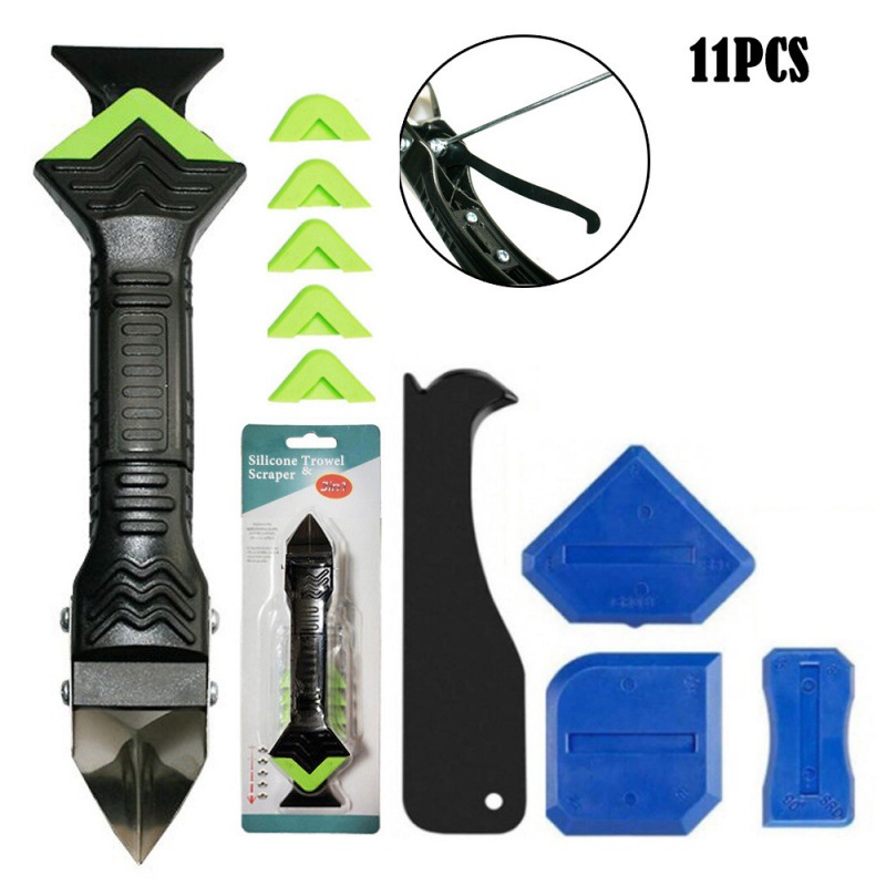 11件吸塑5合一金属钩刀刮刀阳角刮板密封窗户厨房浴室水