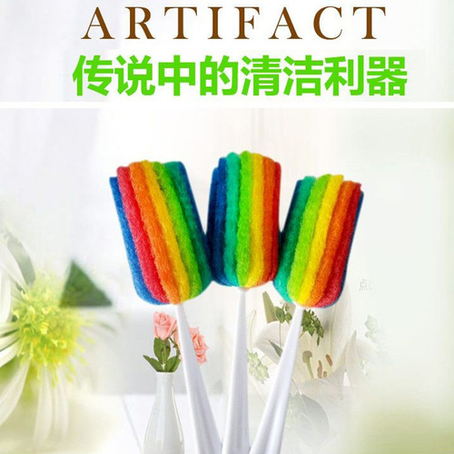 Cup brush cleaning brush kitchen brush long handle colorful scouring glass bottle thermos cup brush wholesale