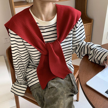 披肩针织高级感新款纯色百搭软糯搭配宽松长袖T恤披肩外搭小坎肩