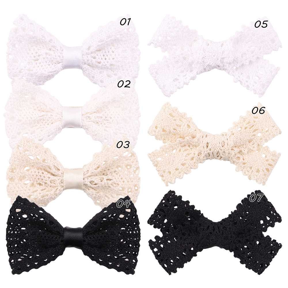 Fashion Plaid Bow Knot Cloth Lace Hair Clip 1 Piece display picture 1