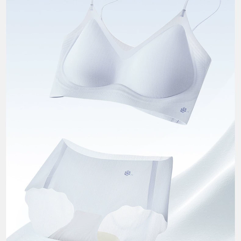 Summer thin silk set, gravitational ultra thin comfortable underwear