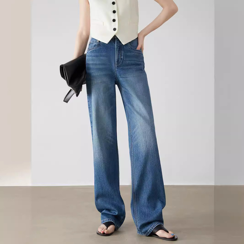 2026 Spring New Collection! Imported Bossa Turkish Fabric Jeans! High-Quality Straight-Leg Wide-Leg Pants 003