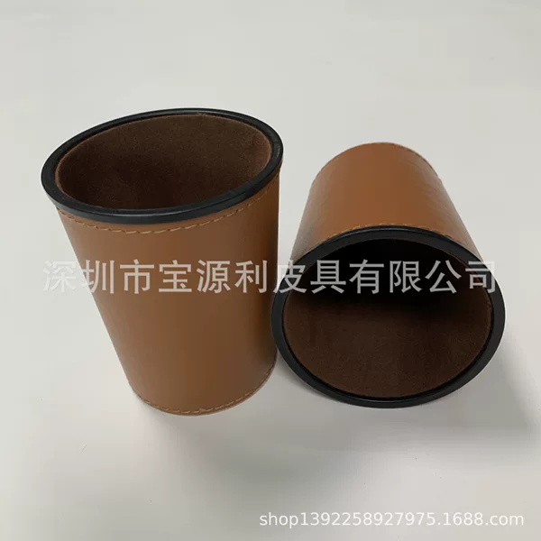 Amazon Hot Sale in stock Wholesale Supply Leather Silent Dice Cup Sieve Cup Color Cup Casual Entertainment Dice Cup