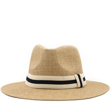 亚马逊男女士沙滩帽新款户外海边防晒遮阳时尚爵士草帽