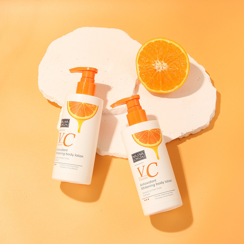 Factory Direct VC Loción corporal Vitamina C Hidratante Hidratante e Hidratante Piel Fragancia duradera Comercio exterior