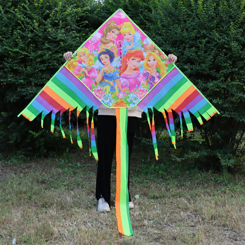 Weifang new kite wholesale children's kite 1.7m long tail rainbow kite street stall wholesale supply