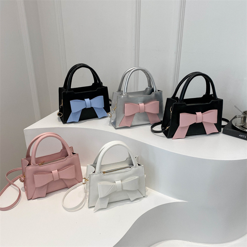 Bolso de moda coreano para mujeres 2024 nuevo arco de viento dulce bolso pequeño nicho bolso de hombro