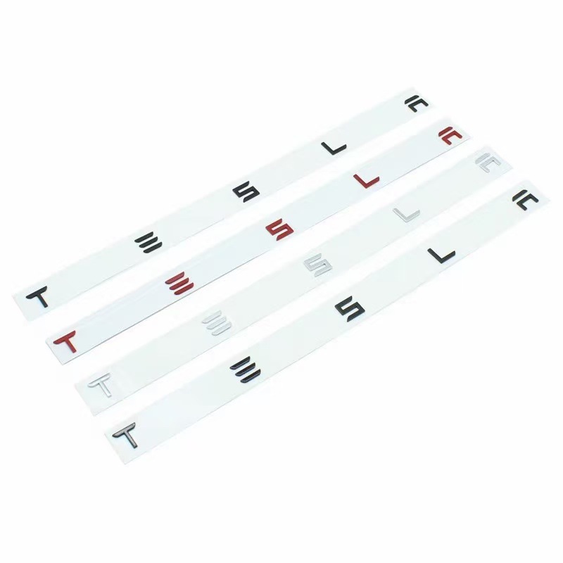 Suitable for Tesla Car Logo Modely3 Car Logo Blackened and Replaced with 3Yt Front Logo and Tail Logo Black Tesla Letter Logo