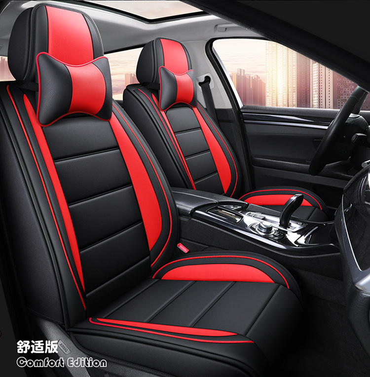 Car All-Inclusive Full Leather Baby Bear Cushion Leather Cushion Seat Cover All-Inclusive Suitable for All Seasons Car Cover Seat Cover Winter