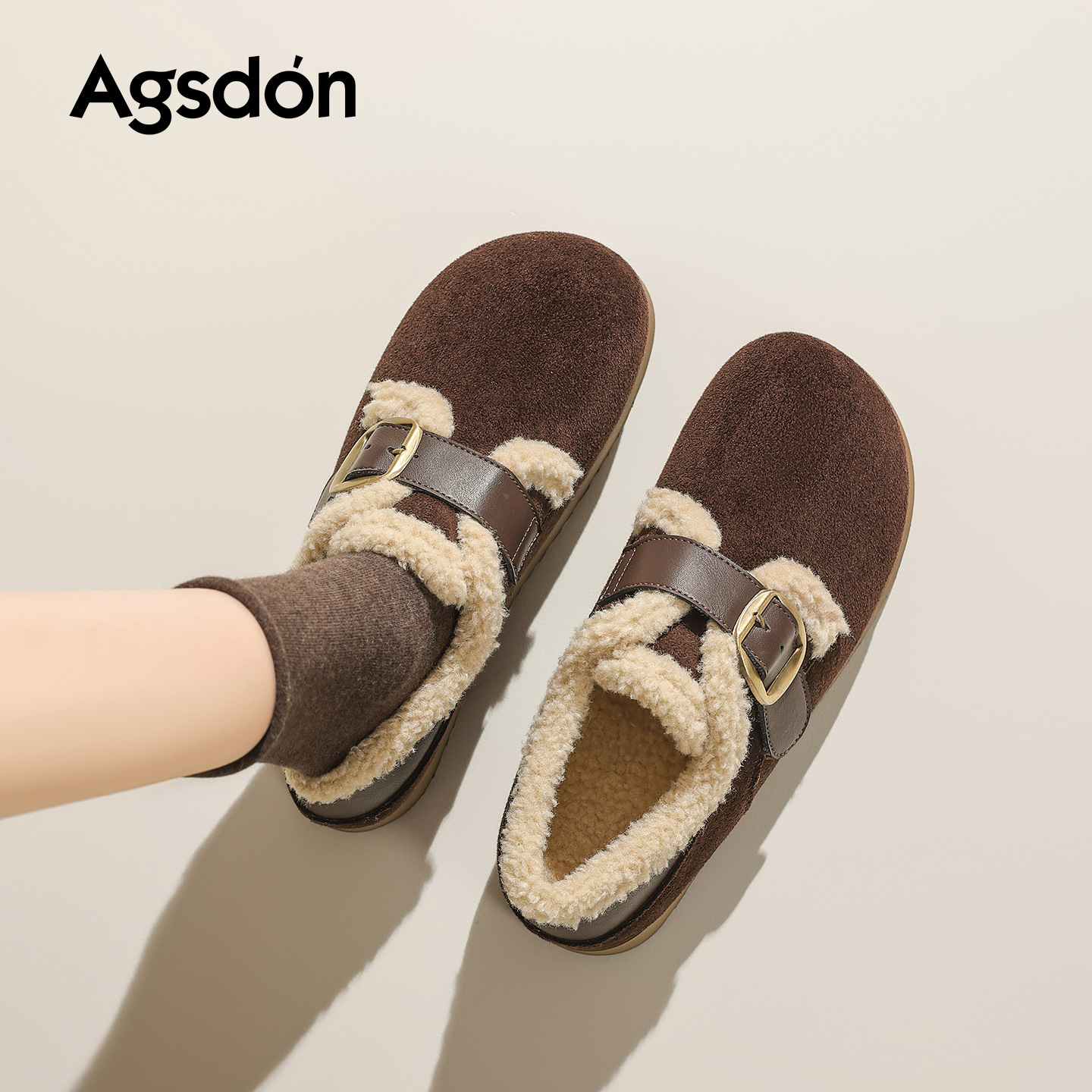 Augusto Lion Deng Xiaoping Boccans mujeres 2025 nuevo invierno todo incluido botas de nieve retro al aire libre con suela gruesa