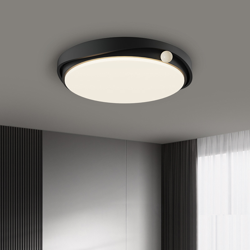 Lámpara de techo de sala de estar minimalista de estilo italiano, luz principal de sala de protección ocular atmosférica moderna y simple 2025 nueva lámpara creativa de frijoles de leche