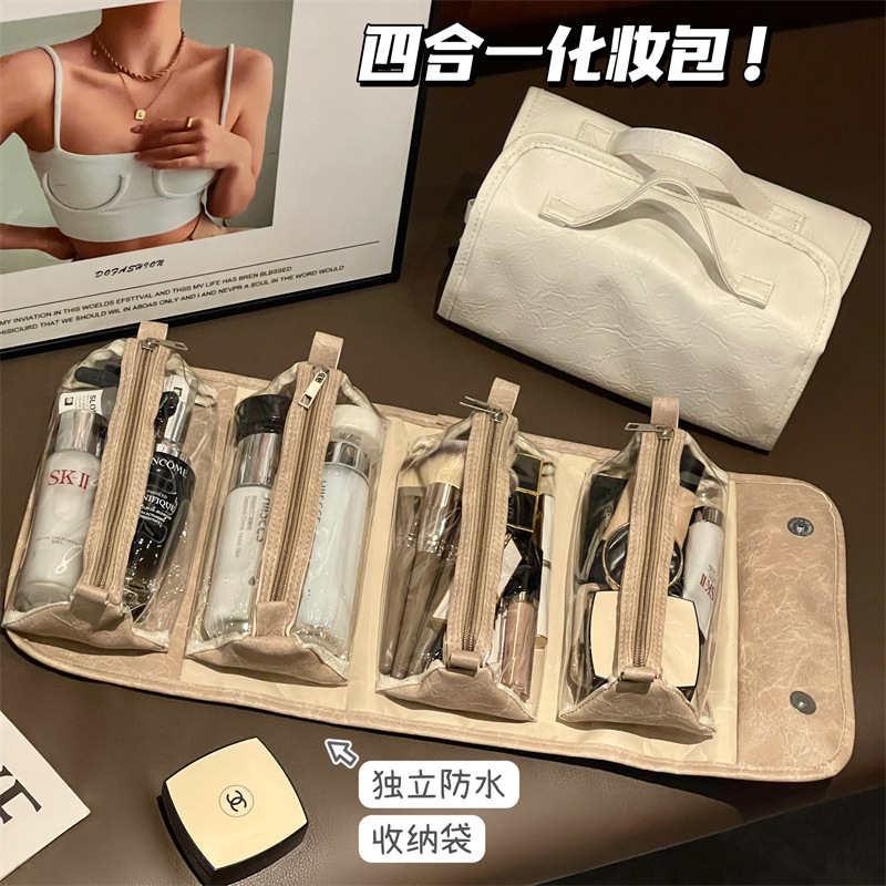 Nueva bolsa de almacenamiento de cosméticos 4 - en - 1 desmontable y plegable para viajar bolsa de almacenamiento portátil de gran capacidad