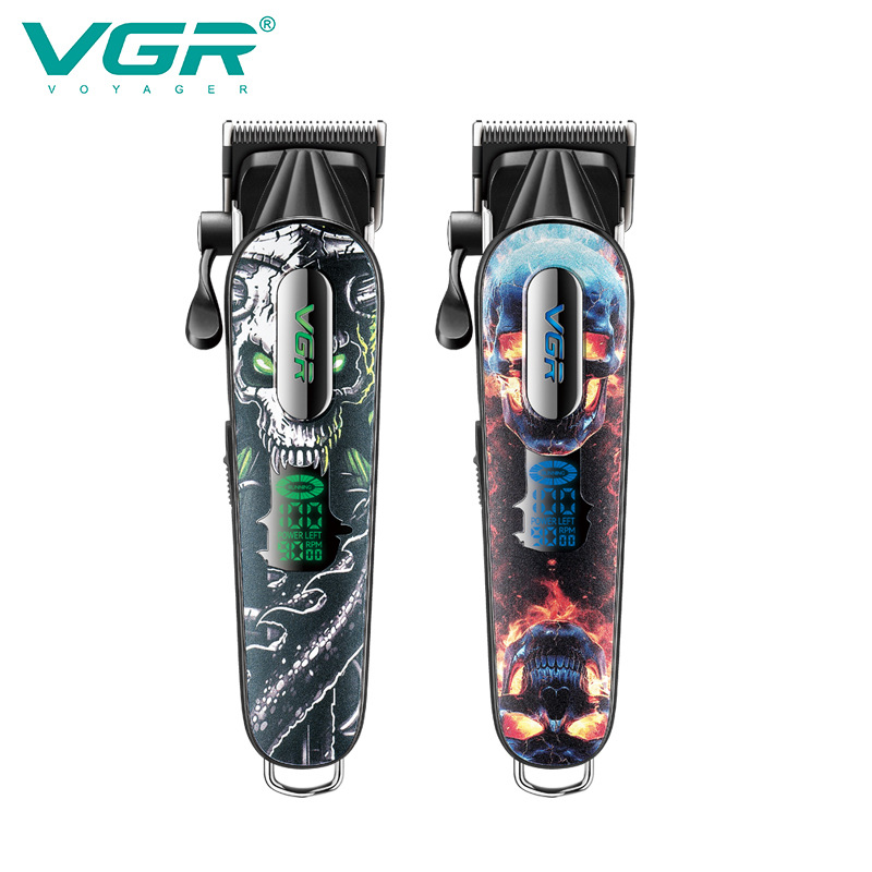 VGR279 Electric Hair Clipper High Speed 9000RPM Digital Display High Power Professional Hair Trimmer Cross Border_voghion.com