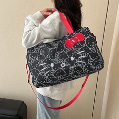 日本式スーツケース荷物袋大容量kitty猫携帯旅行袋斜め掛けショルダーバッグ収納袋
