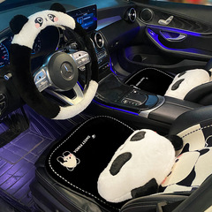 汽車坐墊冬季加絨卡通秋冬款車墊四季通用單片車內座椅加熱毛絨墊