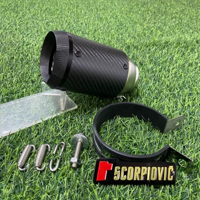 Motorcycle exhaust pipe R3 tornado 302R 252R - ar-carbon-fiber-matte-polygonal-blackhead-60mm
