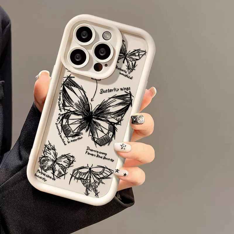 Apple, совместимый с iPhone 16, матовый чехол для телефона, ручная роспись, 15