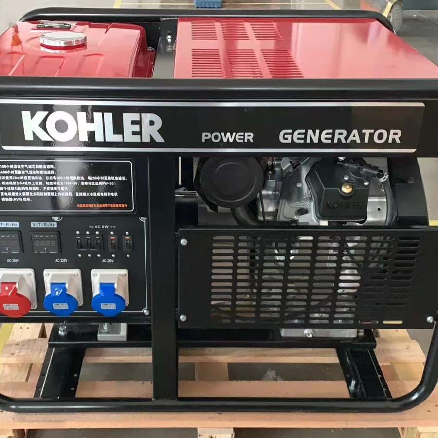 20KW科勒品牌KL-3400　三相400V开架双缸移动汽油发电机组