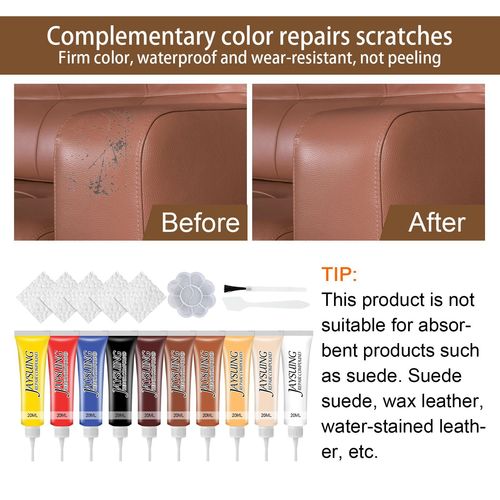 Jaysuing Leather Color Restorer Leather Coating for Coats and Shoes Leather Stain Remover Car Seat Leather Revitalizer