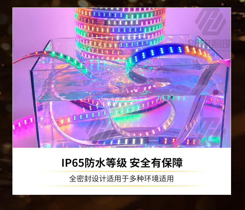 RGB farbenfrohe Wasserfalllichter-Lichtschleife Outdoor dekorative Atmosphäre wasserdicht sechsfarbige Marquee-Lichtschleife Schild Tür LED-Lichtschleife