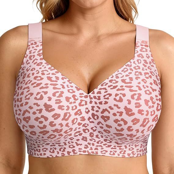Cross-border in-stock OEAK Amazon TK plus-size jelly bra, popular European and American leopard print seamless wireless bra Cross-border in-stock OEAK Amazon TK plus-size jelly bra, popular European and American leopard print seamless wireless bra