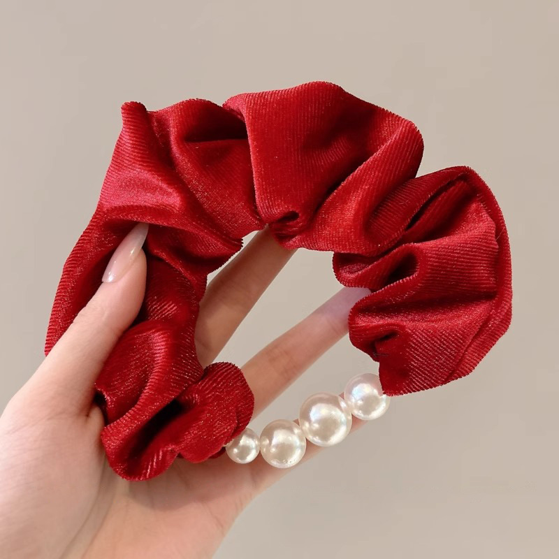 Satín acrítico anillo de cabello de intestino grueso de mujer cuerda de cabello rosa de alta calidad temperamento suave super gran tocado de cabello