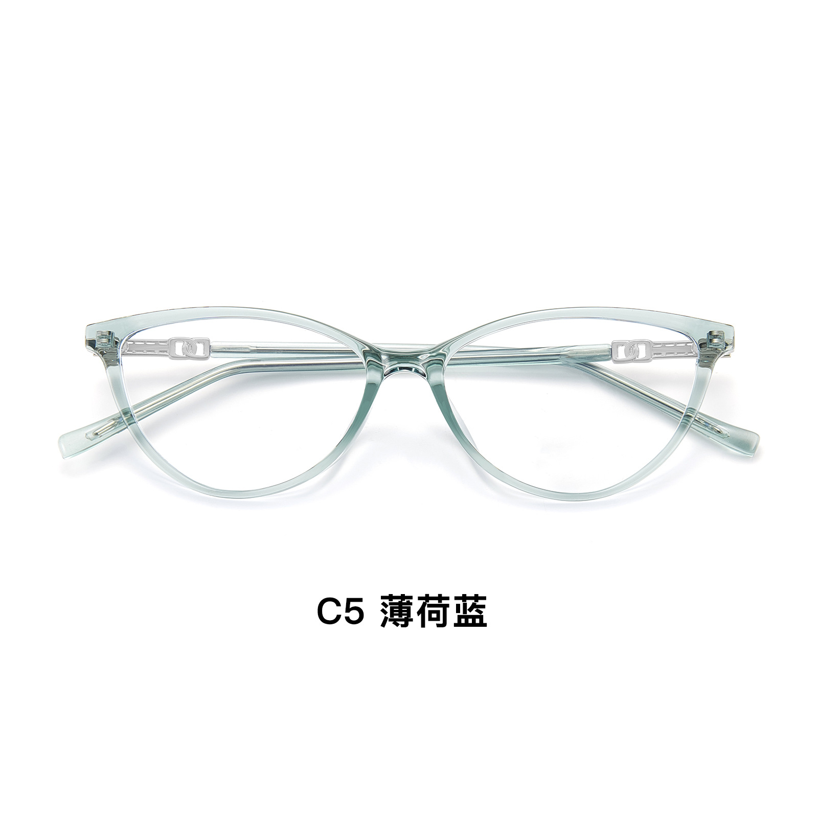 Año Nuevo exclusivo de Navidad de Angola red roja ojo de gato rojo protección de la cara azul marco de gafas de 4 mm borde ancho gafas al por mayor