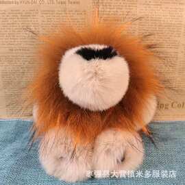 真獭兔毛貉子毛可爱的辛巴小狮子包包挂件钥匙扣挂饰公仔毛绒玩偶