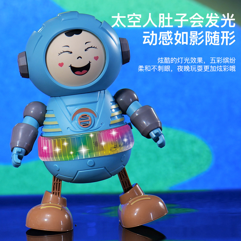 Canto eléctrico y baile astronauta divertido cambio de cara swing espacio robot juguetes educativos para niños