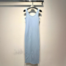 南油高品质三角标25夏季新款时尚百搭气质收腰显瘦薄款连衣裙批发