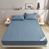 Bloom 2021A Cotton Washed cotton Bed cover mattress Plaid-Bentley Blue