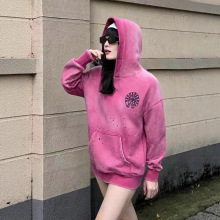 秋冬款情侣卫衣宽松连帽衫 潮牌高级感420g重磅纯棉长袖男士t恤