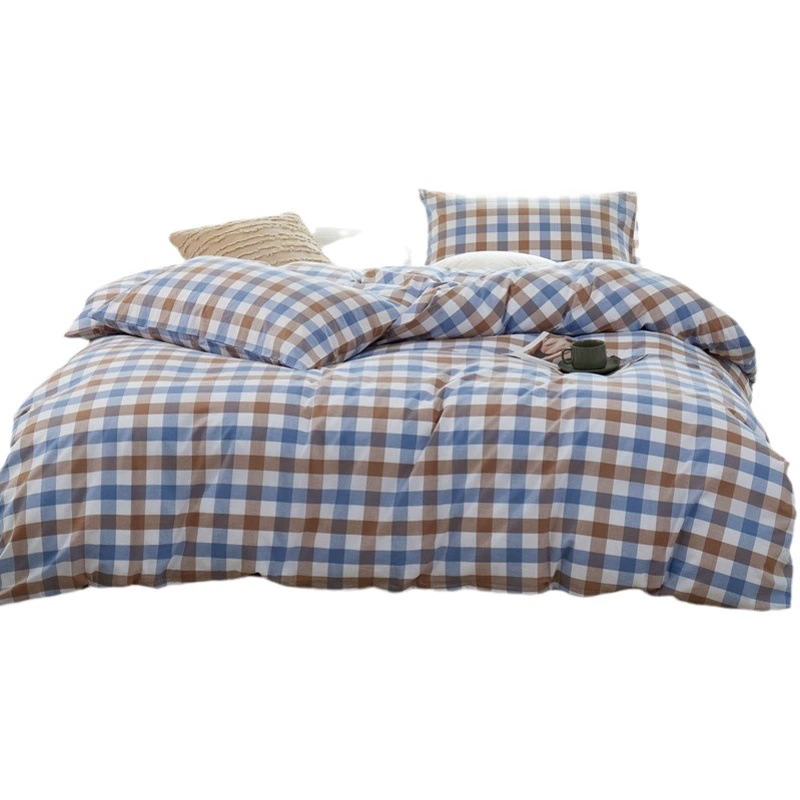 Комплект постельного белья из чистого хлопка, четыре предмета, оптовая продажа, без рисунка, современный минимализм, пододеяльник, комплект из трех предметов, простыня