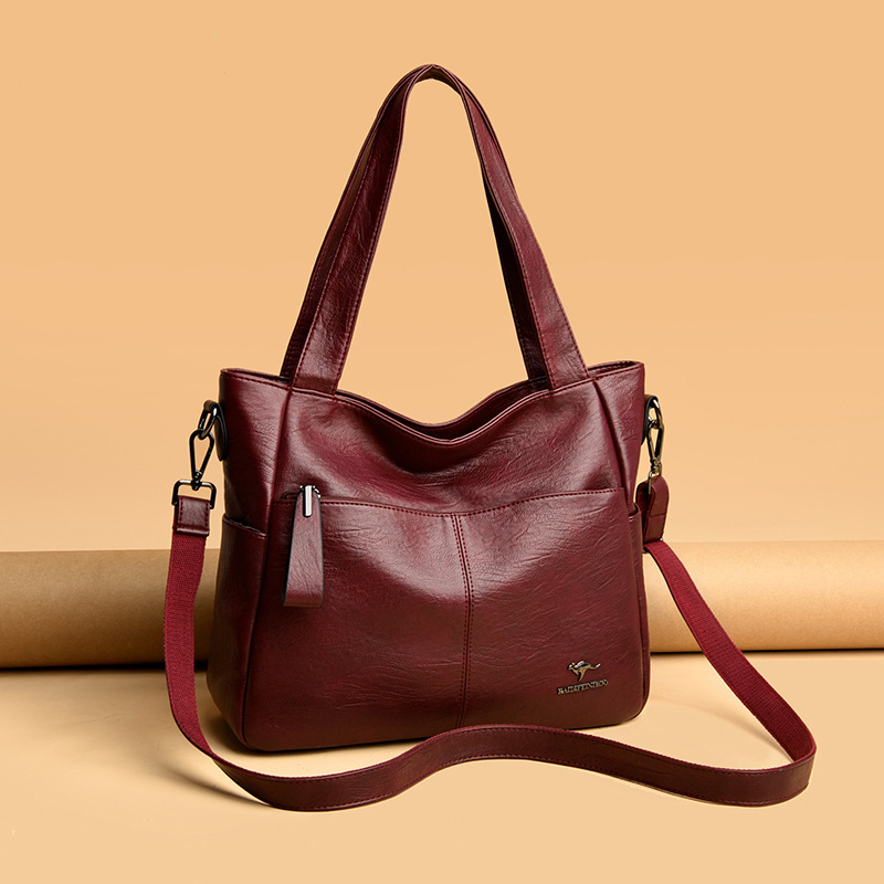 Foreign Trade Women's Bag 2021 European and American Autumn and Winter New Women's Bag Handbag Fashion Single Shoulder Retro Women's Bag Multi-zipper Tassel Foreign Trade Women's Bag 2021 European and American Autumn and Winter New Women's Bag Handbag Fashion Single Shoulder Retro Women's Bag Multi-zipper Tassel