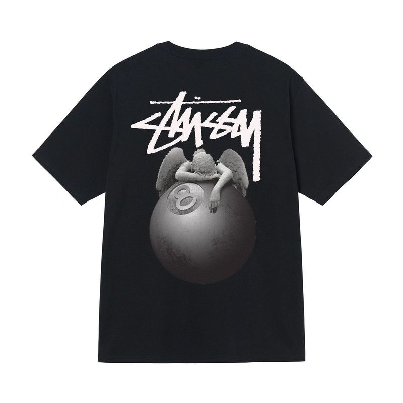 Stussy アメリカのトレンドブランド 男女兼用 ハイウェイトピュアコットン 半袖 夏 メンズ ルーズTシャツ 3つのラベル|undefined