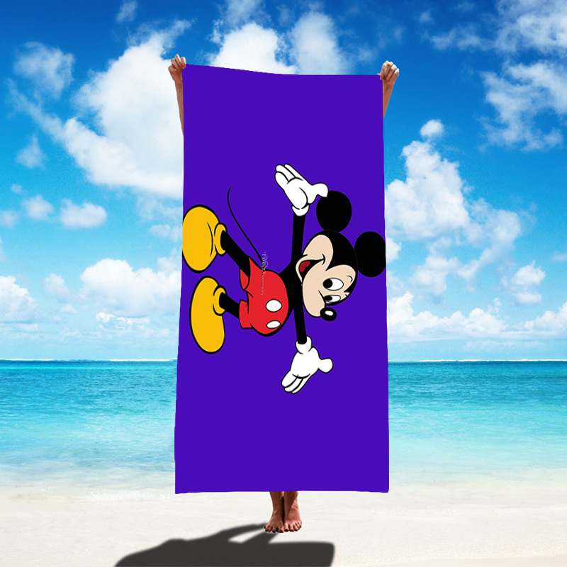 Amazon Mickey Minnie Hot Sale Series Cartoon Bath Towel Square Beach Towel Microfiber Quick-Drying Printing Amazon Mickey Minnie Hot Sale Series Cartoon Bath Towel Square Beach Towel Microfiber Quick-Drying Printing