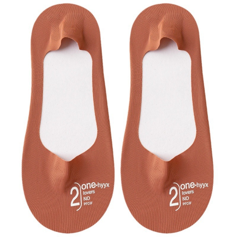 Summer thin cotton silk invisible non-slip knee socks