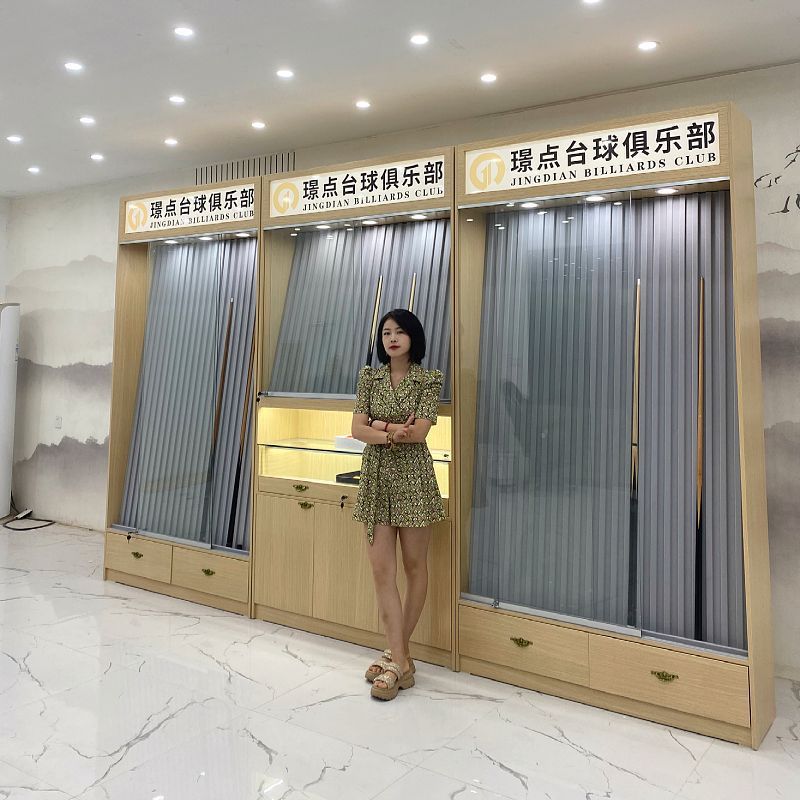 新款台球杆展示柜台球器材陈列柜球杆存放柜桌球杆柜台球室柜