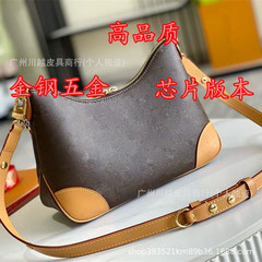 全鋼のチップの元工場の皮のBOULOGNEの古い花の牛の角のカバンの脇の下のカバンの肩の斜めのショルダーのチェーンのカバンの本革の女性のカバン