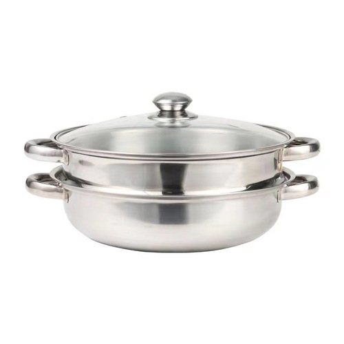 Manufacturer wholesale stainless steel steamer single layer double layer soup steamer household hot pot thickening gift 28CM