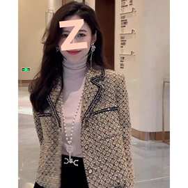 欧货小香风短款外套2026春秋款名媛千金高级感气质百搭小个子上衣