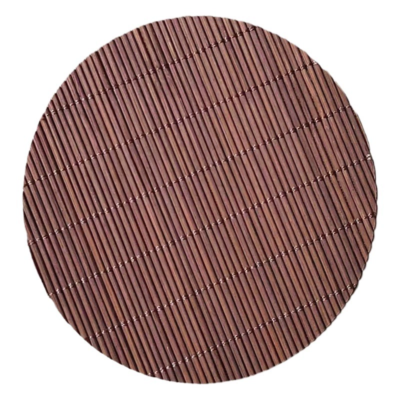 Прямая Продажа с фабрики Anji, натуральная бамбуковая теплоизоляционная Подушка, круглая Нескользящая подушка, однотонная бамбуковая подушка для чайной чашки, оптовая продажа