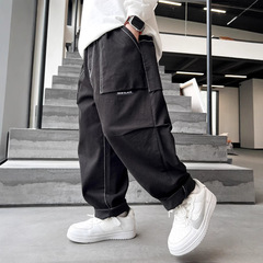 男の子秋服パンツ2025新作中高生向け万能カーゴパンツクールでスタイリッシュな新作秋物子供用カジュアルパンツ