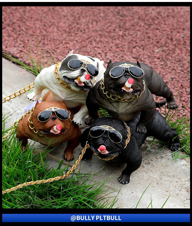 Car-Mounted Internet Celebrity Bully Dog Car Dashboard Personalized Creative Social Dog Decoration Items Small Car Ornaments