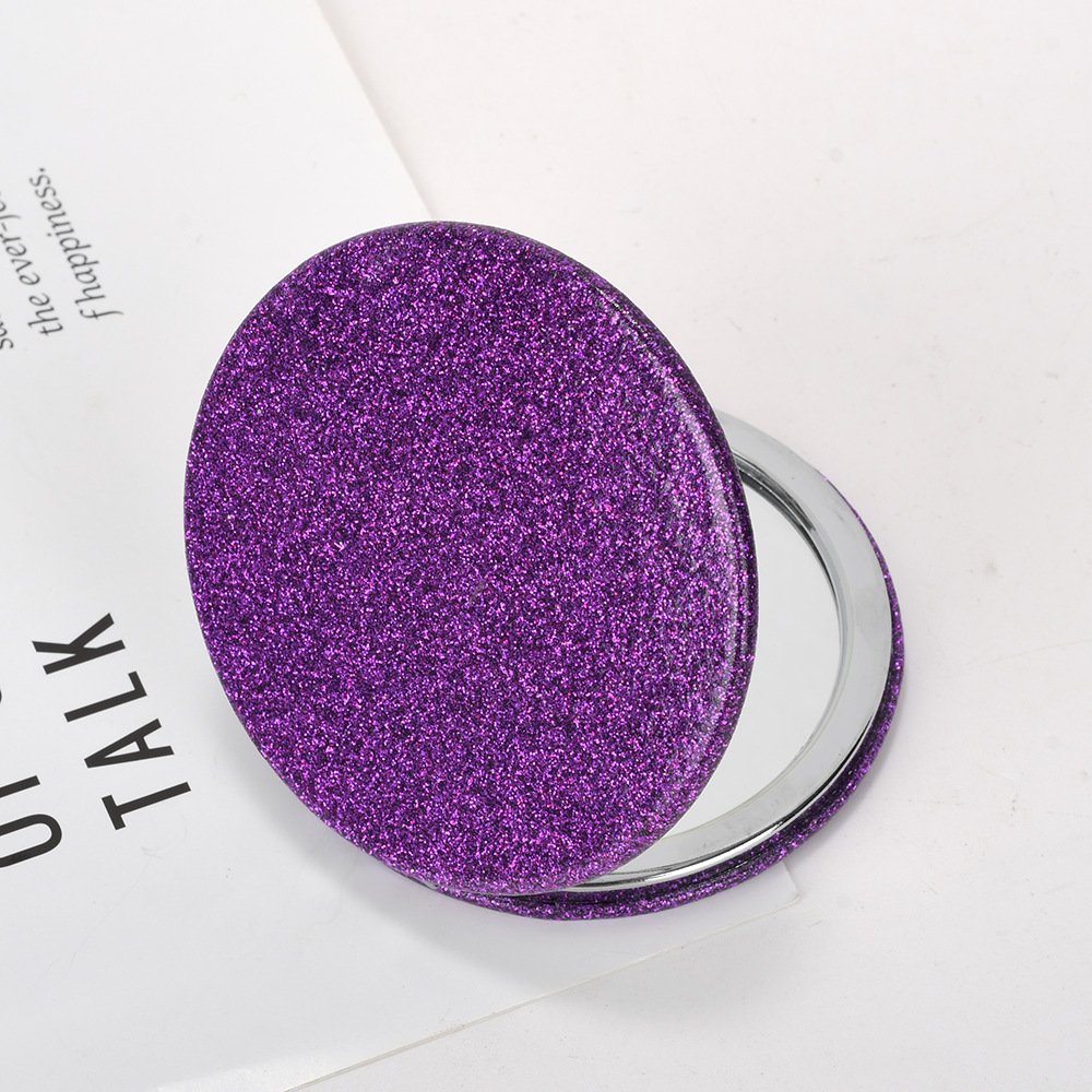 Espejo pequeño de amor de alto valor con mini dormitorio de estudiante espejo plegable de doble cara espejo de maquillaje portátil redondo