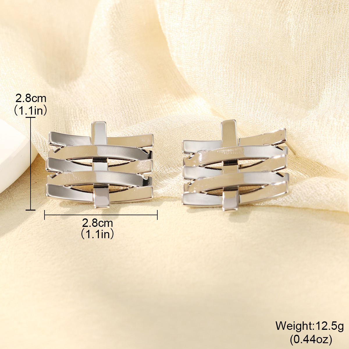 7g Weight Copper Ear Needle Material Ear Studs Classification 1 Pair Quantity Daily, Street Occasion Copper Material Geometric Pattern Women's Gender Mixed Metal, Plating Design Retro, Commute Style 1 Pair Retro Commute Geometric Mixed Metal Plating Copper Ear Studs 12